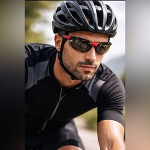 Alterna Eyewear Sport Sunglasses w/ Case & Extra Lenses – Red/Black Wrap